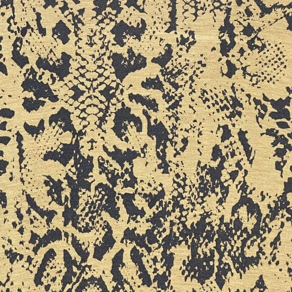 Garnet Hill Maxi Dress Women M Gold Boho Snakeskin Print Sleeveless Pockets P22 - Picture 11 of 15